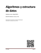 Algoritmos y estructura de datos