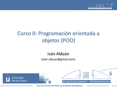 Programación orientada a objetos (POO)